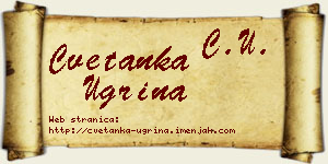 Cvetanka Ugrina vizit kartica